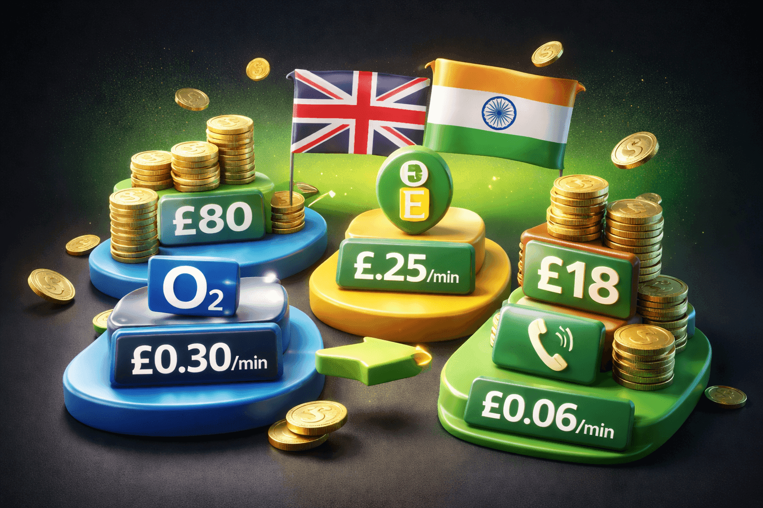 O2 vs EE vs VoIP: Cheapest Way to Call India from the UK
