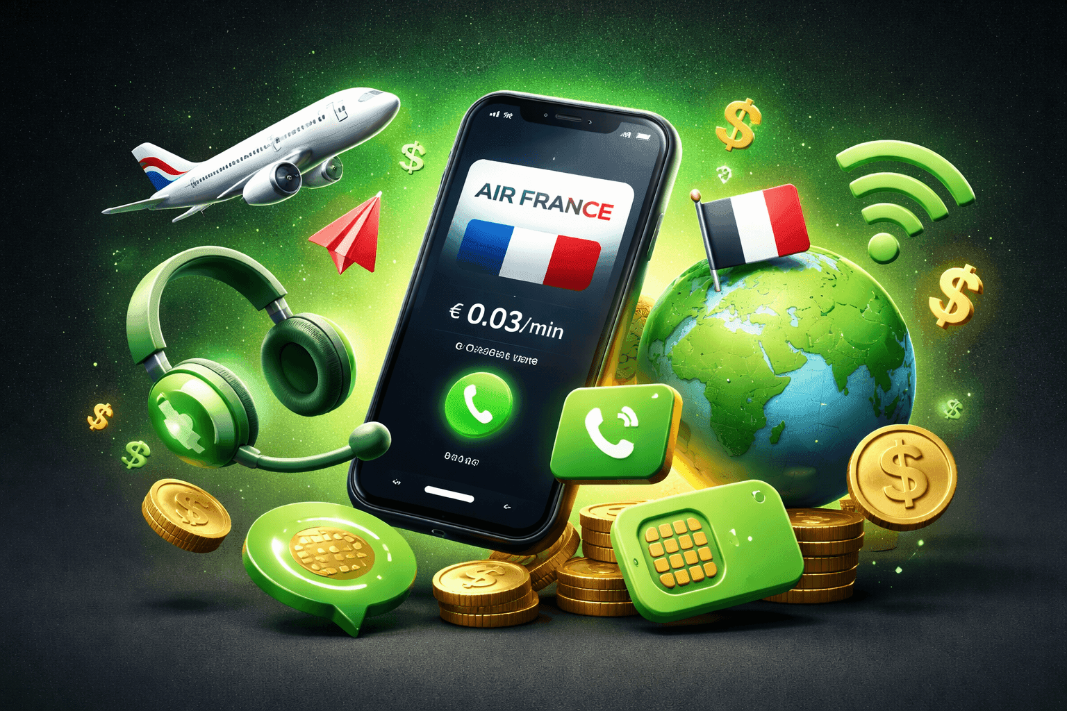 How to Call Air France from Outside Europe at Local Rates